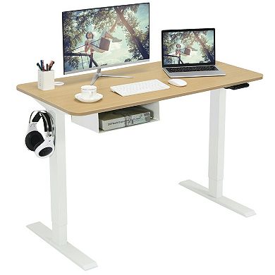 Gymax 48'' Electric Standing Desk Height Adjustable w/ Control Panel & USB Port
