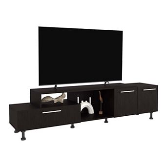 Olmitz Tv Stand, 3 Doors, 1 Shelf, 50" TV Capacity, Black Wengue