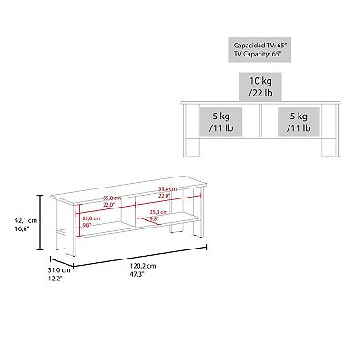 Alderton TV Stand, 2 Shelves