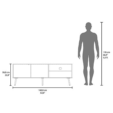 Ekwok TV Stand, 1 Door, 3 Shelves