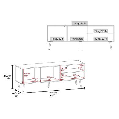Ekwok TV Stand, 1 Door, 3 Shelves