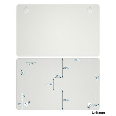 Gymax 48'' x 30'' Universal Tabletop for Standard & Standing Desk Frame White