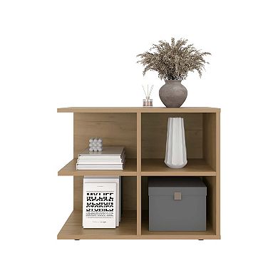 Orchards Console Sideboard Cart, 4 Shelves, Natural Oak