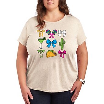 Plus Size Cinco de Mayo Bows & Fiesta Graphic Tee