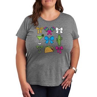 Plus Size Cinco de Mayo Bows & Fiesta Graphic Tee