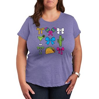 Plus Size Cinco de Mayo Bows & Fiesta Graphic Tee