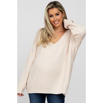Maternity V-Neck Soft Sweater