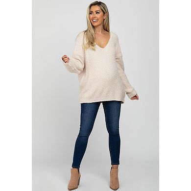 Maternity V-Neck Soft Sweater