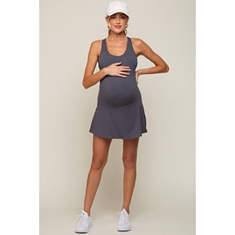 Maternity Tennis Racerback Romper Dress