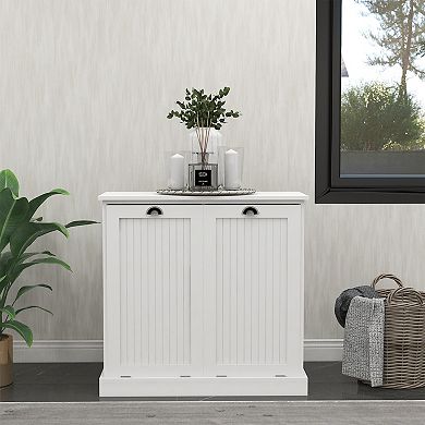 Cabinet with Two-Bin Tilt-Out Laundry Sorter Cabinet