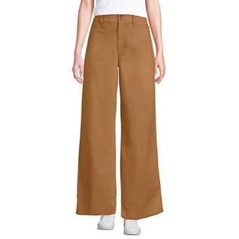 Women's Lands' End Stretch Canvas High Rise Wide Leg Pants