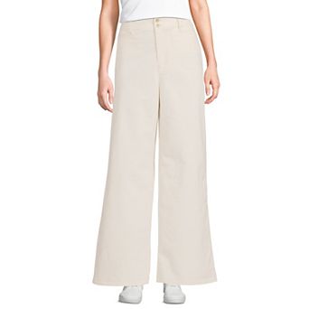 Women's Lands' End Stretch Canvas High Rise Wide Leg Pants