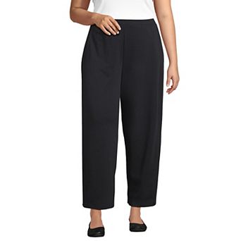 Plus Size Lands' End Sport Knit High Rise Barrel Ankle Pants