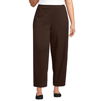 Plus Size Lands' End Sport Knit High Rise Barrel Ankle Pants