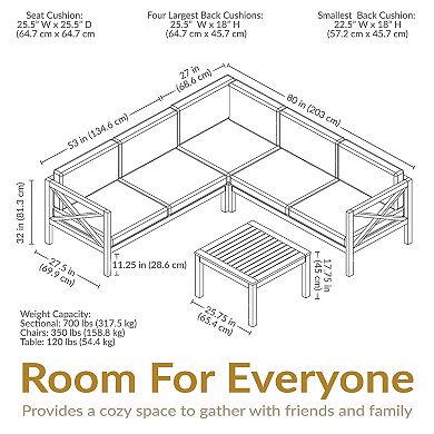 Sunnydaze Edisto 2-Piece Acacia Outdoor Conversation Set