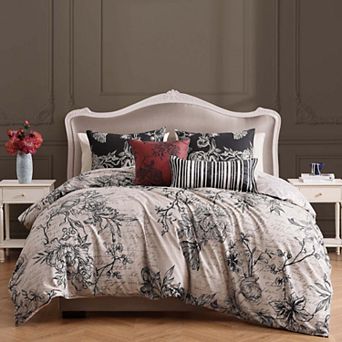 Bebejan French Linen 100 % Cotton Sateen 5 pc Reversible Comforter Set