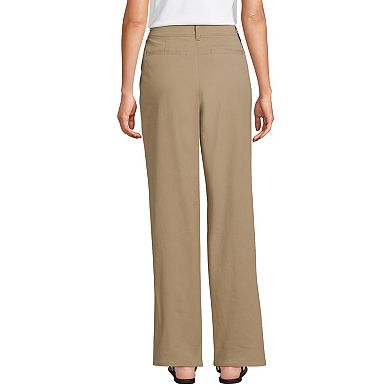 Women's Tall Lands' End High Rise Rail Straight Leg Chino Pants