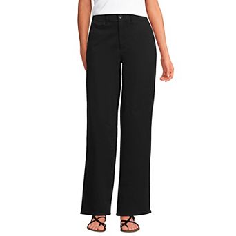 Women's Tall Lands' End High Rise Rail Straight Leg Chino Pants