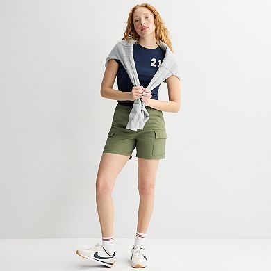 Juniors' SO® High Rise Baggy Cargo Shorts