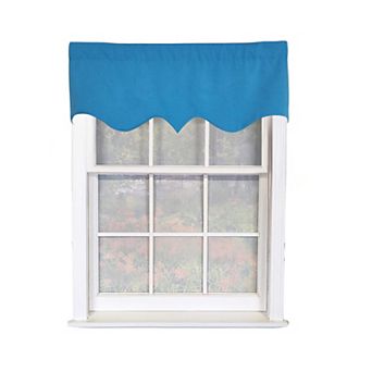 Primo Regal 100% Cotton Rod Pocket Lined Window Valance 50" x 17" Blue
