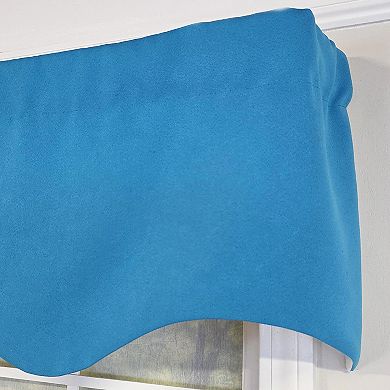 Primo Regal 100% Cotton Rod Pocket Lined Window Valance 50" x 17" Blue
