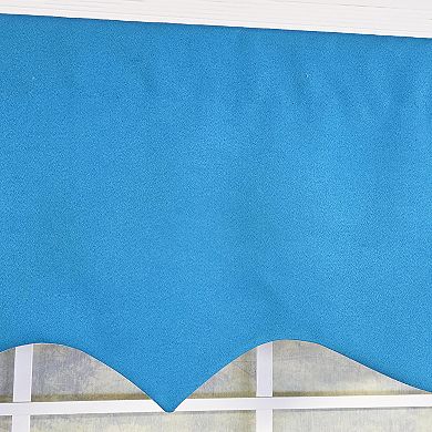 Primo Regal 100% Cotton Rod Pocket Lined Window Valance 50" x 17" Blue