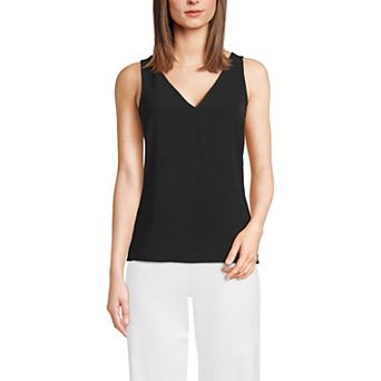Women's Lands' End Creaseless V-Neck Sleeveless Top