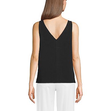Women's Lands' End Creaseless V-Neck Sleeveless Top