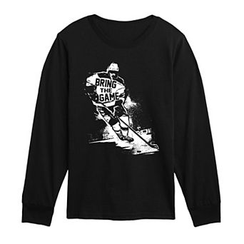Boys 8-20 Hockey Bring The Game Long Sleeve Graphic Tee