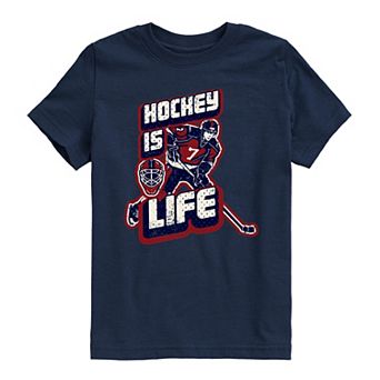 Boys 8-20 Hockey Is Life Graphic Tee