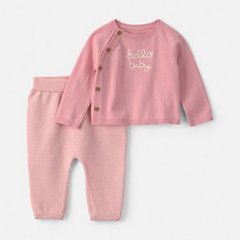 Baby Girl Carter’s 2 pc 'Hello Baby' Long Sleeve Top & Pants Set