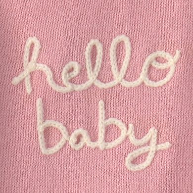 Baby Girl Carter’s 2-Piece 'Hello Baby' Long Sleeve Top & Pants Set