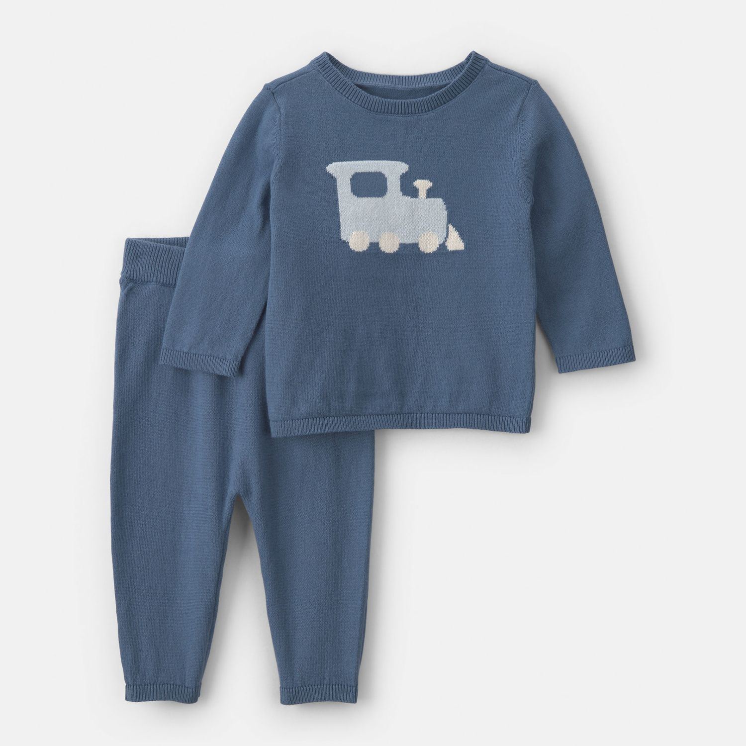 Комплект Carter's 2 pc 100% Cotton Train Long Sleeve Top & Pants Set для мальчиков-малышей — фото 1