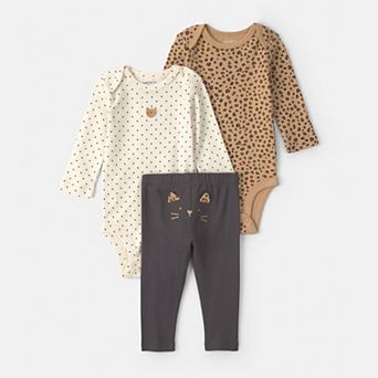 Baby Girl Carter’s 3 pc Long-Sleeve Bodysuit & Pants Set