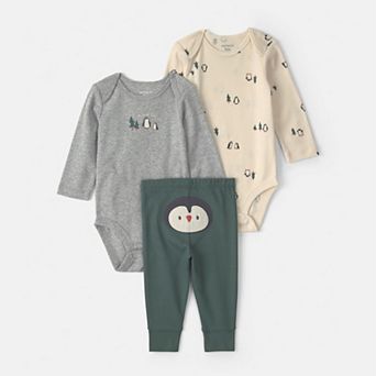 Baby Boy Carter's 3 pc Long-Sleeve Bodysuit & Pants Set