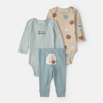 Baby Boy Carter's 3 pc Long-Sleeve Bodysuit & Pants Set