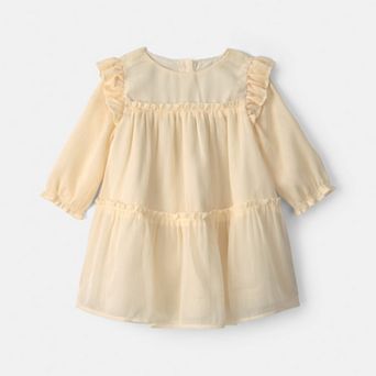 Baby Girls Carter's Long-Sleeve Ruffled Dress