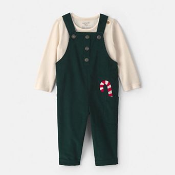 Baby Boys Carter’s 2 pc Holiday Long-Sleeve Sweater & Overalls Set