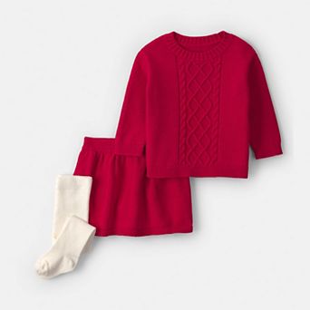 Baby Girls Carter's 3 pc Long Sleeve Sweater, Skirt & Tights Set