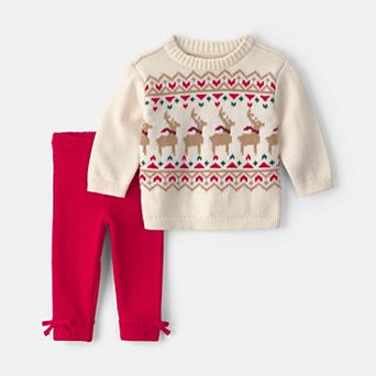 Baby Carter’s 2 pc Holiday Pullover Sweater & Pants Set