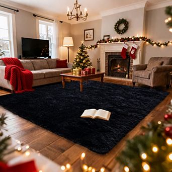 Fluffy Shag Area Rug, Soft Non-Slip Carpet for Living Room Bedroom Kids