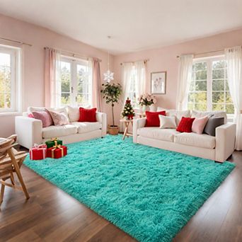 Fluffy Shag Area Rug, Soft Non-Slip Carpet for Living Room Bedroom Kids