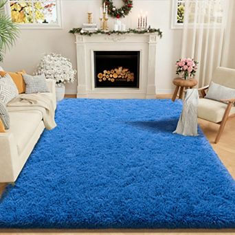 Fluffy Shag Area Rug, Soft Non-Slip Carpet for Living Room Bedroom Kids