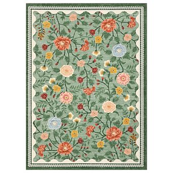 Garvee Modern Pastoral Machine Washable Area Rug Non Slip Low Pile Rug for Living Room Farmhouse