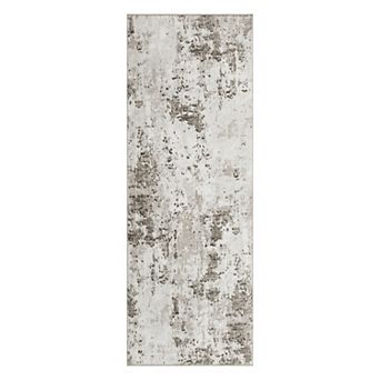 Garvee Modern Abstract Area Rug for Dining Room Non Slip Machine Washable Low Pile Rug for Bedroom