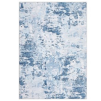Garvee Modern Abstract Area Rug for Dining Room Non Slip Machine Washable Low Pile Rug for Bedroom