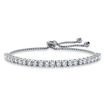 PalmBeach Jewelry Silvertone Simulated Birthstone Bolo Bracelet