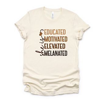 She Is Melanated - Women's Short Sleeve Graphic T-Shirt