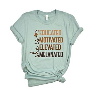 She Is Melanated - Women's Short Sleeve Graphic T-Shirt