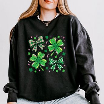 Clover Stars Coquette - Women's Lightweight Garment Dyed Sweatshirt